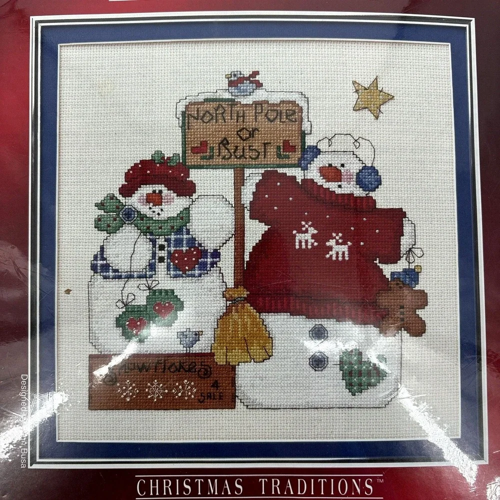 Designs For The Needle Christmas‎ Snowman 309828 Cross Stitch Snowman Kit 10